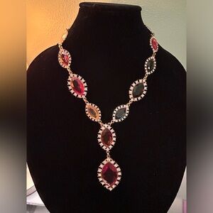 Gold Multicolor Gemstone Necklace 🌸